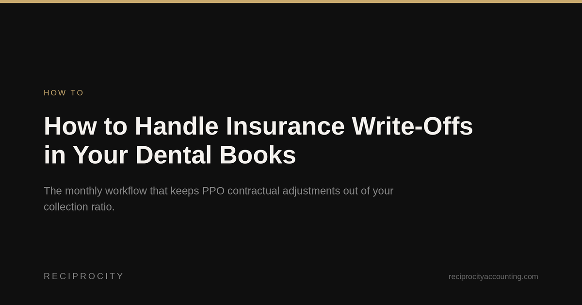 How to handle dental insurance write-offs in your books