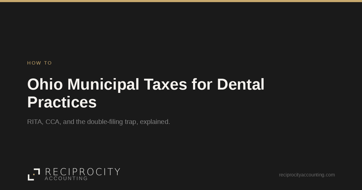 Ohio municipal taxes for dental practices